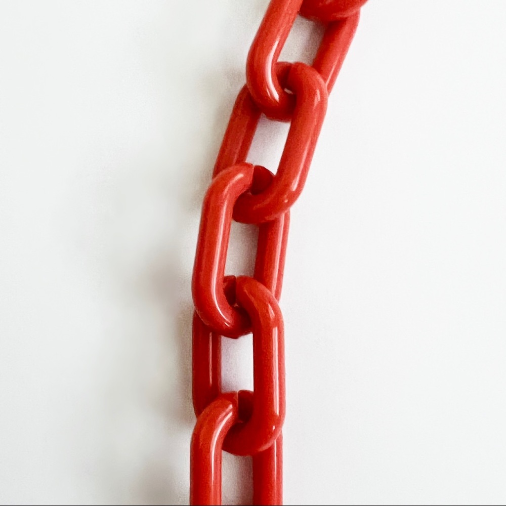 Orange Chunky Link Necklace - Picture 2 of 2